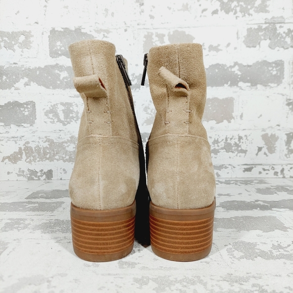 New Lucky Brand LK-Kazey Tan Suede Leathe Ankle Boots M170 - Picture 6 of 11